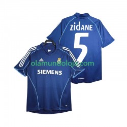 Camisola Real Madrid Zidane 5 2005 Retro Homem Equipamento Segundo 2006 Manga Curta